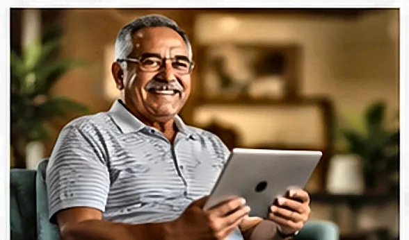 Aposentado do INSS sorridente e tranquilo — Consignado INSS com Dois Benefícios: Posso Usar a Margem dos Dois?