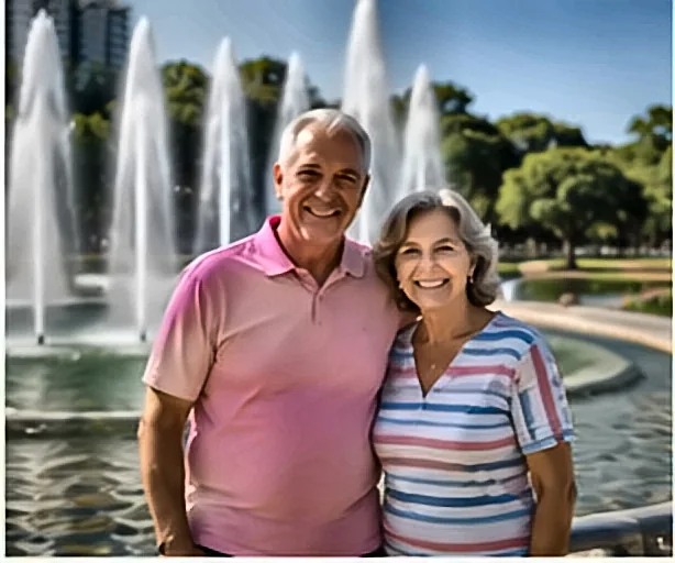 Casal de idosos aposentados passeando no parque — Consignado INSS Para Emergências: Aprovação Rápida e Crédito Ágil