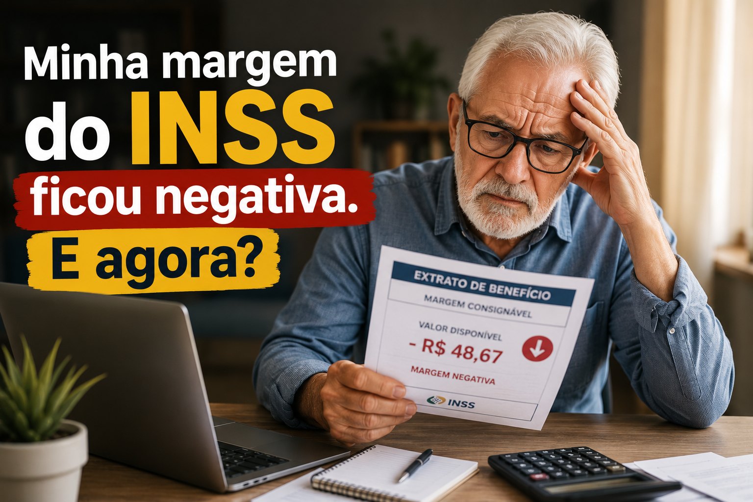 Minha margem do INSS ficou negativa — o que mudou e como resolver
