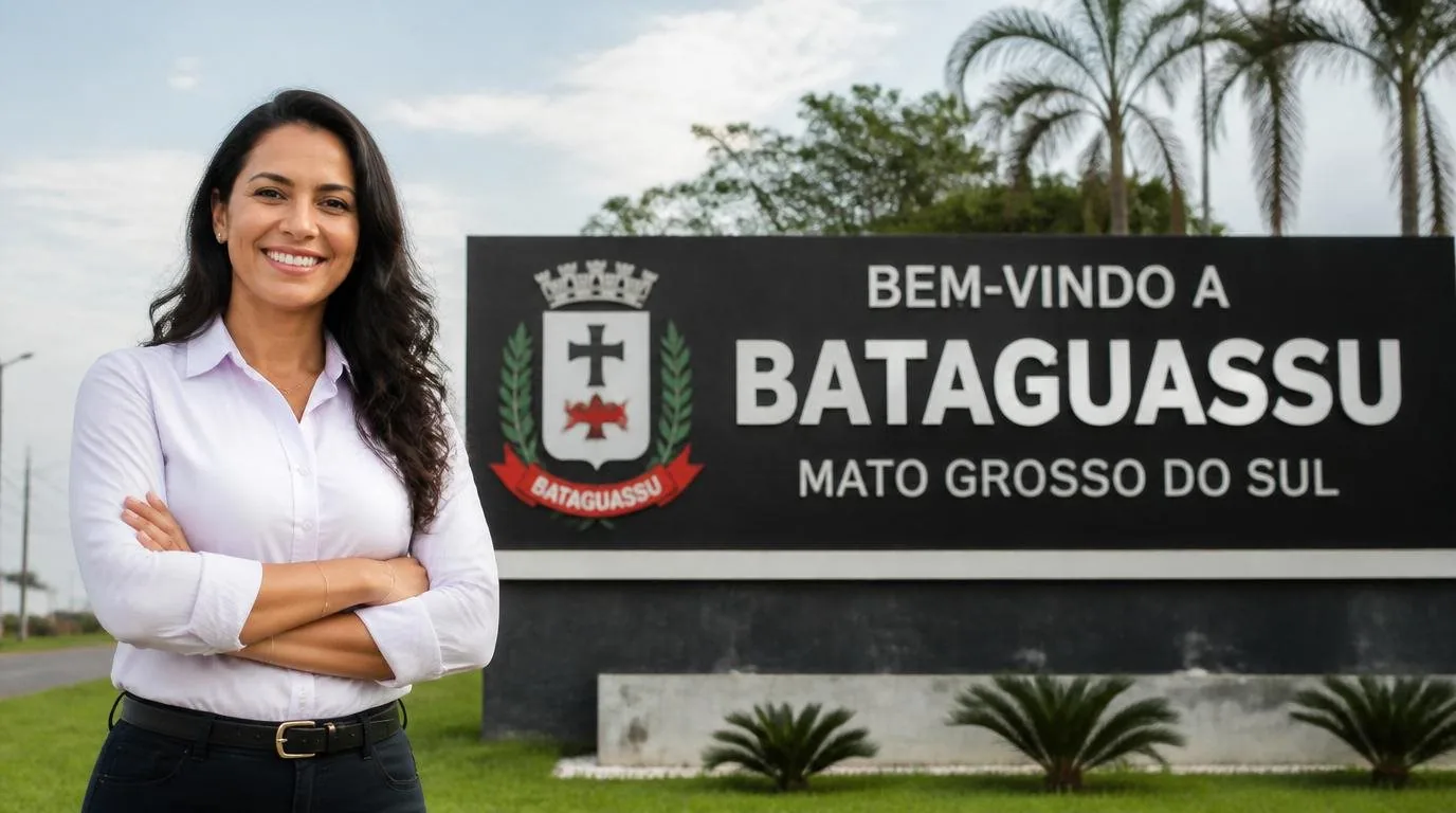 Consignado Para Servidores Municipais do Vale da Celulose: Ribas, Bataguassu, Paranaíba e Inocência Placa de entrada da cidade de Bataguassu (MS) — crédito consignado com atendimento digital da Din Din Cred — Consignado Para Servidores Municipais do Vale da Celulose: Ribas, Bataguassu, Paranaíba e Inocência
