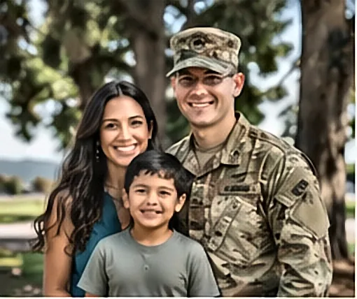 Militar das Forças Armadas com a família — Consignado Para Militares das Forças Armadas: Exército, Aeronáutica e Marinha