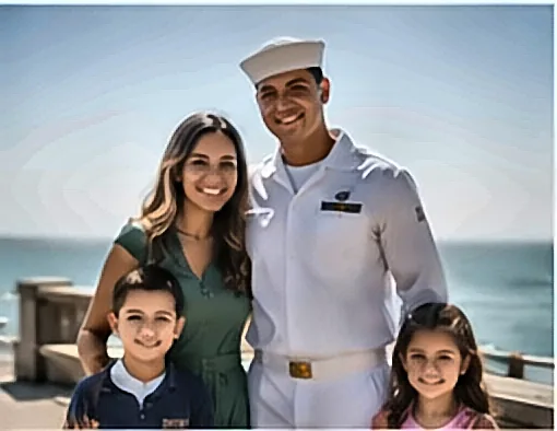 Militar das Forças Armadas com a família — O Que é Soldo e Como Ele é Calculado