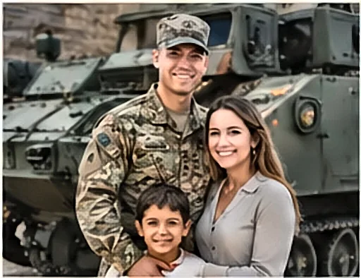 Diferença Entre Soldo e Remuneração Militar Militar das Forças Armadas com a família — Diferença Entre Soldo e Remuneração Militar