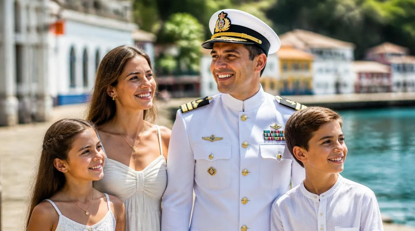 Militar das Forças Armadas em momento especial com a família — Primeiro Consignado na FAB: Passo a Passo Para Não Errar