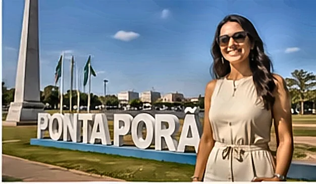 Placa de entrada da cidade de Ponta Porã (MS) — crédito consignado com atendimento digital da Din Din Cred — Consignado em Ponta Porã MS: INSS, Servidores e FGTS na Fronteira