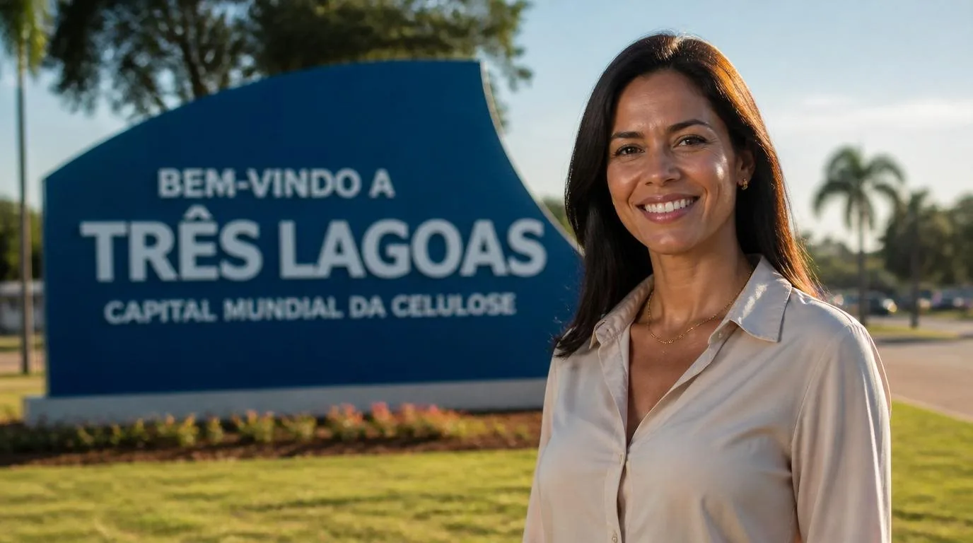 Placa de entrada da cidade de Três Lagoas (MS) — crédito consignado com atendimento digital da Din Din Cred — Consignado em Três Lagoas MS: INSS, Servidores e FGTS Pelo WhatsApp