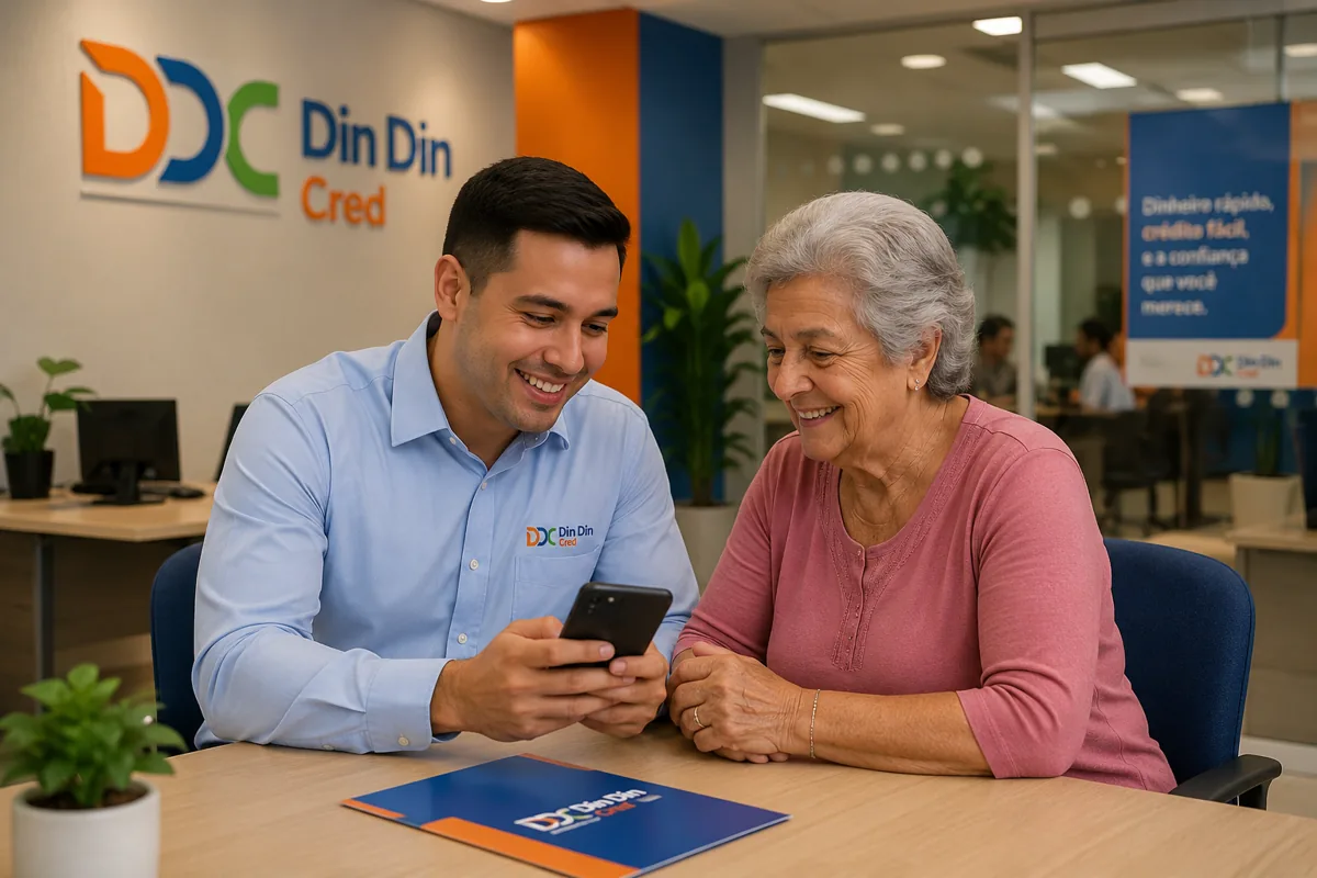 Equipe da Din Din Cred em atendimento humanizado — Quem é a Din Din Cred: Correspondente Bancário em Campo Grande MS