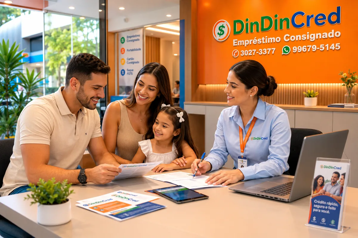 Equipe da Din Din Cred em atendimento humanizado — Refinanciamento de Consignado com a Din Din Cred: Quando Faz Sentido e Como Funciona