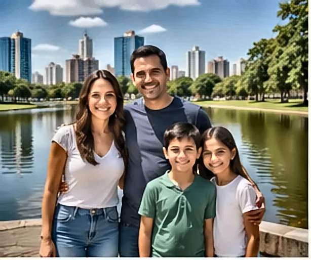 Família de trabalhador celebrando conquistas — Previdência Privada: PGBL, VGBL e Como Escolher o Produto Certo Para Sua Situação