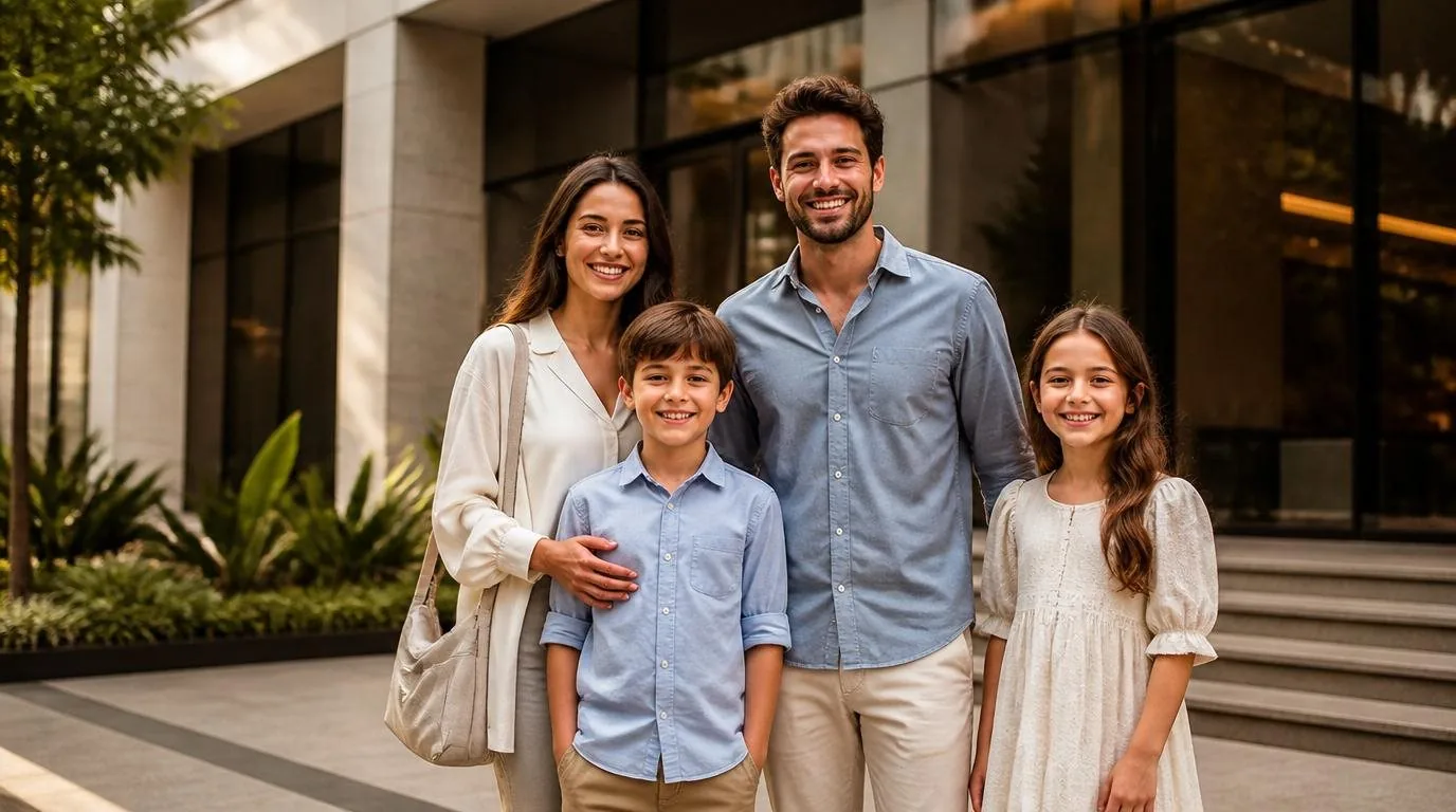 Família feliz com as finanças organizadas — Antecipação do Saque-Aniversário FGTS: Como Funciona e Quando Vale a Pena