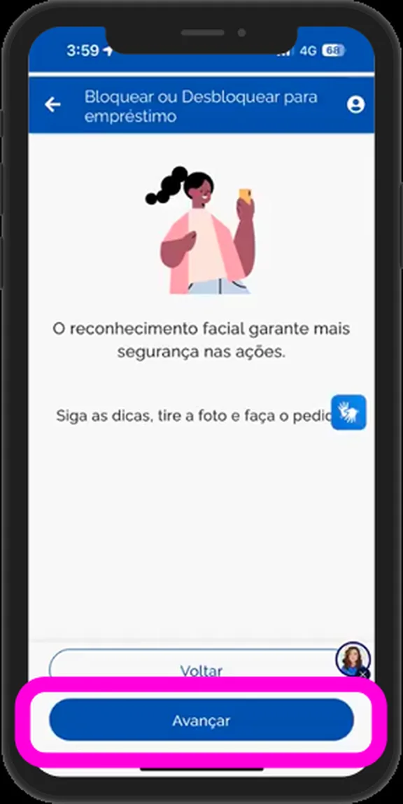 Tela de reconhecimento facial do Meu INSS explicando que a validação traz mais segurança