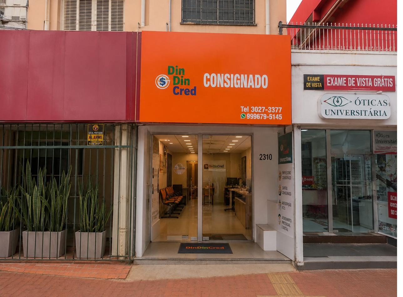 Loja Din Din Cred na Rua Treze de Maio, Campo Grande/MS